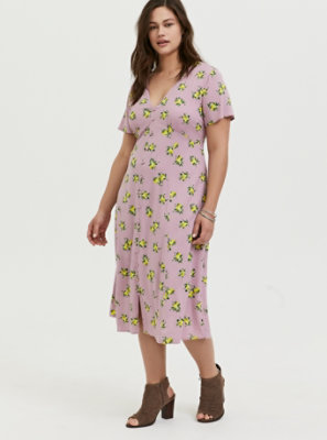 lenon mixed print midi dress