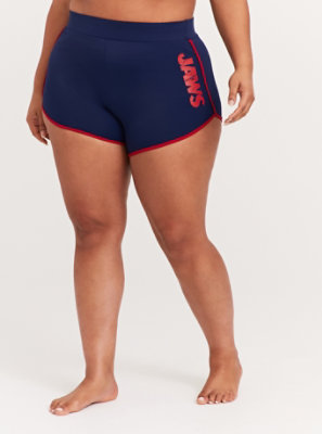 navy plus size swim shorts