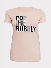 Pop The Bubbly Light Pink Crew Tee, PALE BLUSH, hi-res
