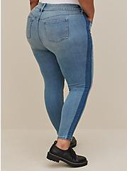 Plus Size Jegging Skinny Super Soft High-Rise Jean, SALT MARSH STRIPE, alternate