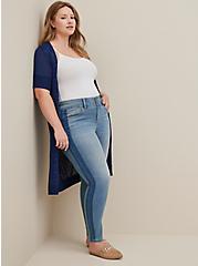 Plus Size Jegging Skinny Super Soft High-Rise Jean, SALT MARSH STRIPE, alternate