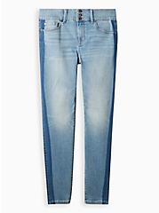 Plus Size Jegging Skinny Super Soft High-Rise Jean, SALT MARSH STRIPE, hi-res