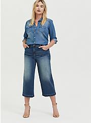 Crop Wide Leg Vintage Stretch High-Rise Jean, FIVE DIME, alternate