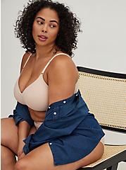 Plus Size Lightly Lined Everyday Wire-Free Bra - Beige with 360° Back Smoothing™, ROSE DUST, alternate