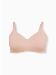 Plus Size Lightly Lined Everyday Wire-Free Bra - Beige with 360° Back Smoothing™, ROSE DUST, hi-res
