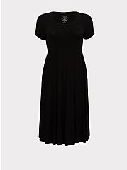 Midi Super Soft Dress, DEEP BLACK, hi-res
