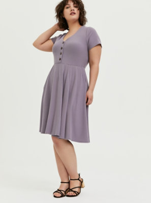 skater dress with button front