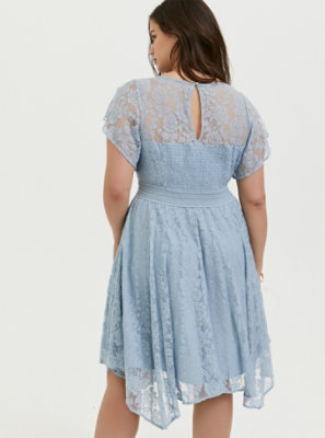 light blue lace dress plus size
