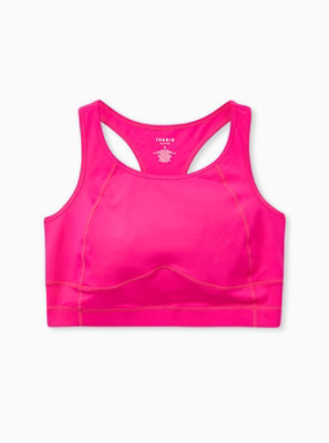 hot pink sports bra