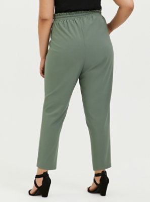 paperbag waist tapered trousers