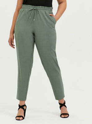 olive green plus size pants