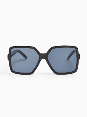 Plus Size - Black Square Shield Sunglasses - Torrid