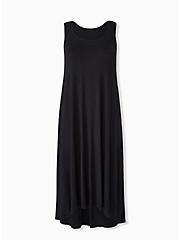 Maxi Super Soft Hi-Low Dress, BLACK, alternate