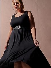 Maxi Super Soft Hi-Low Dress, BLACK, hi-res