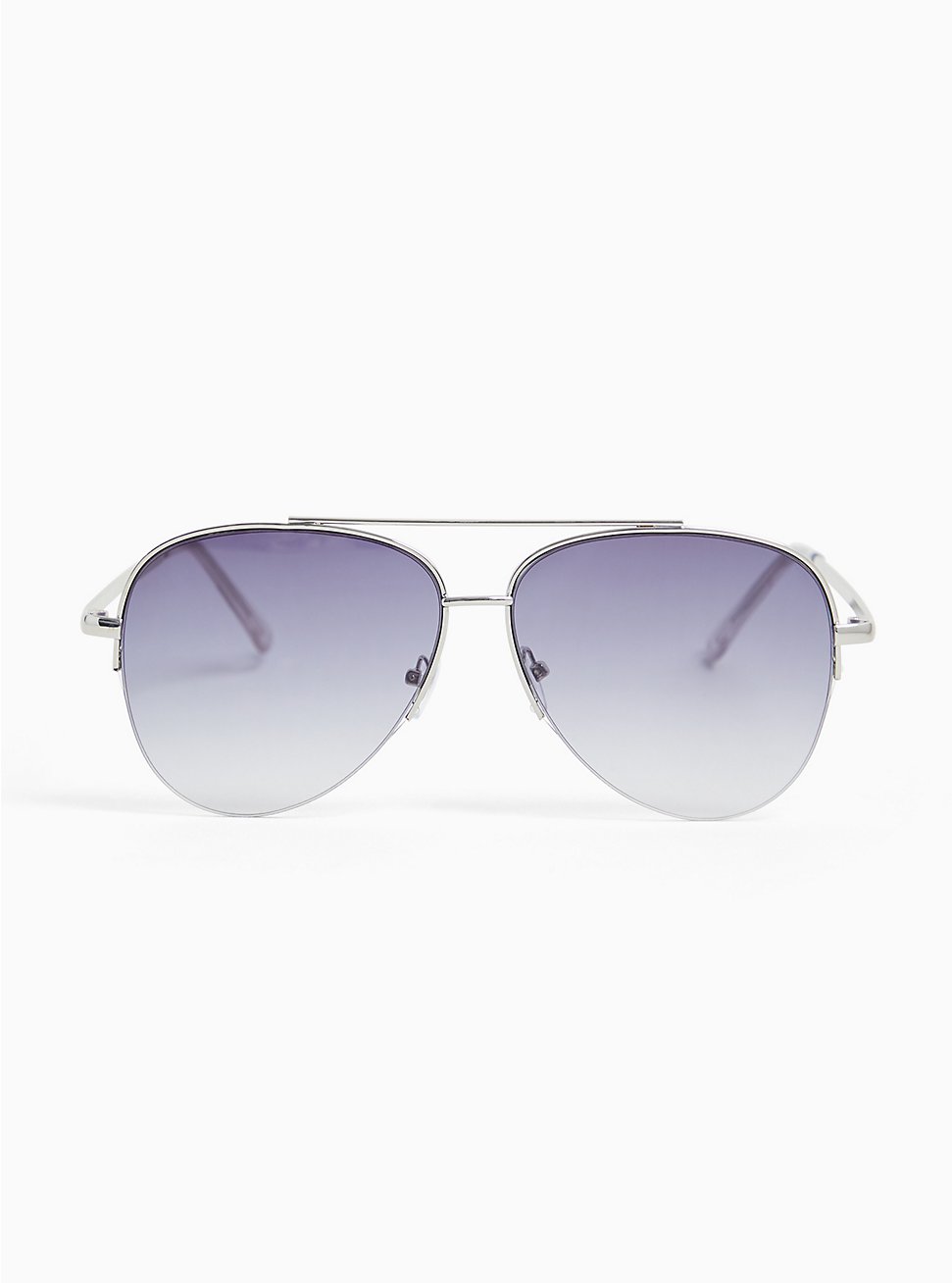 Silver-Tone Aviator Sunglasses, , hi-res