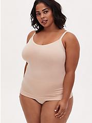 Plus Size Beige Seamless 360° Smoothing Cami, ROSE DUST, hi-res