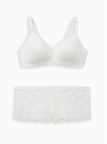 Plus Size White 360° Back Smoothing ™ Lightly Lined Everyday Wire-Free Bra, CLOUD DANCER, alternate