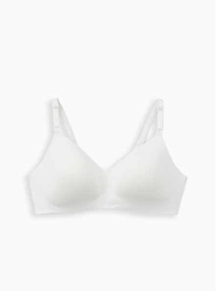 Plus Size White 360° Back Smoothing ™ Lightly Lined Everyday Wire-Free Bra, CLOUD DANCER, hi-res