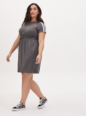 Plus Size - That’s All Folks Heather Grey Terry T-Shirt Mini Dress - Torrid