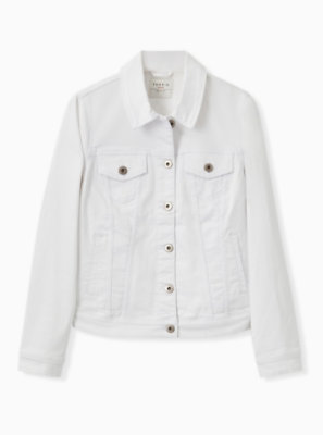 Plus Size - Denim Jacket - White - Torrid