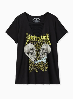 Plus Size - Metallica Skull Slashed Tee - Black - Torrid