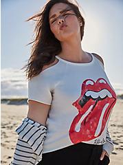 Plus Size Rolling Stones Could Shoulder Tee - White, CLOUD DANCER, hi-res