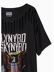 Lynyrd Skynyrd Black Slashed Tee, DEEP BLACK, alternate
