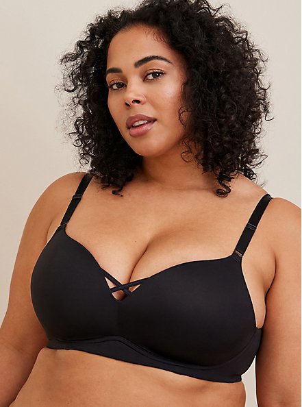 Wire-Free Push-Up Solid 360° Back Smoothing™ Bra, RICH BLACK, hi-res