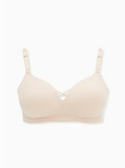 Plus Size  Push-Up Wire-Free Bra - Microfiber Beige with 360° Back Smoothing™ , ROSE DUST, hi-res