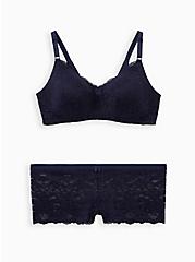 Navy Lace 360° Back Smoothing™ Lightly Lined Everyday Wire-Free Bra, PEACOAT, alternate