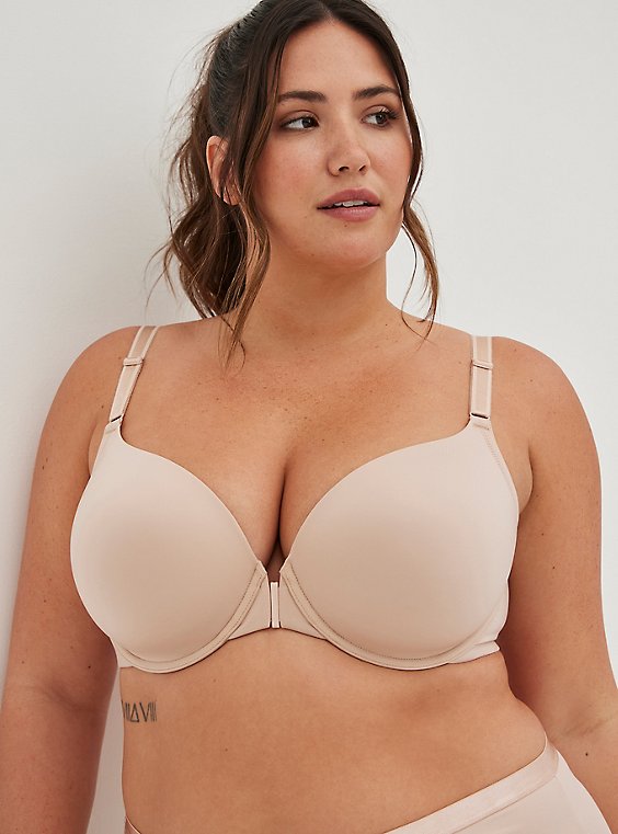 Plus Size T-Shirt Lightly Lined Smooth Straight Back Bra, 58% OFF