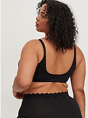 Plus Size Front-Closure Lightly Lined T-Shirt Bra - Microfiber Black with 360° Back Smoothing™, RICH BLACK, alternate