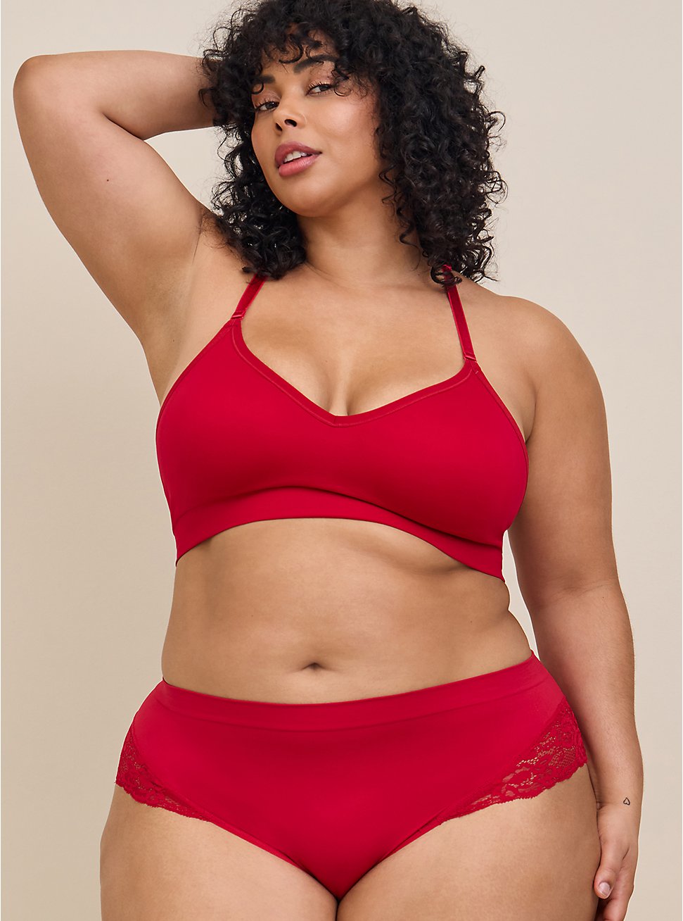 Seamless Flirt Mid-Rise Hipster Panty, JESTER RED HEATHER RED, hi-res