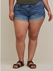 3.5 Inch Vintage Stretch Mid-Rise Short, IRONIC, hi-res