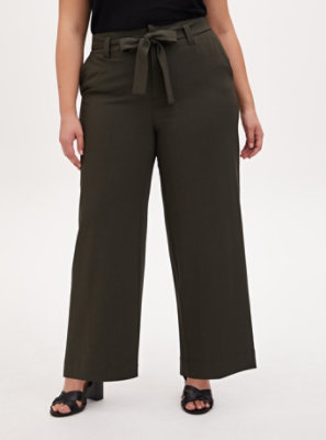 light green wide leg pants