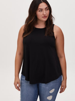 Plus Size - Black Studio Knit High Neck Tank - Torrid