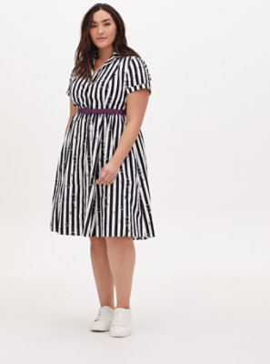 plus size white swing dress