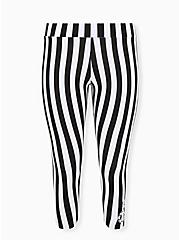 Beetlejuice Crop Legging - Stripe Black & White, BLACK WHITE STRIPE, hi-res