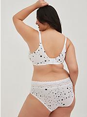 Second Skin Mid-Rise Hipster Lace Trim Panty, WHITE STAR, alternate