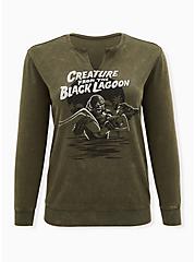 Universal Monster’s Black Lagoon Olive Green Fleece Sweatshirt, DEEP DEPTHS, hi-res