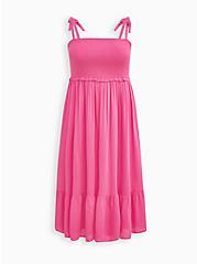 Maxi Rayon Tiered Dress, PINK GLO, hi-res