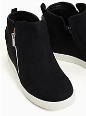 Perforated Wedge Sneaker (WW), BLACK, alternate