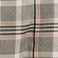 Mini Twill Button-Front Skirt, PLAID IVORY, swatch