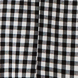 Mini Twill Button-Front Skirt, BLACK WHITE PLAID, swatch