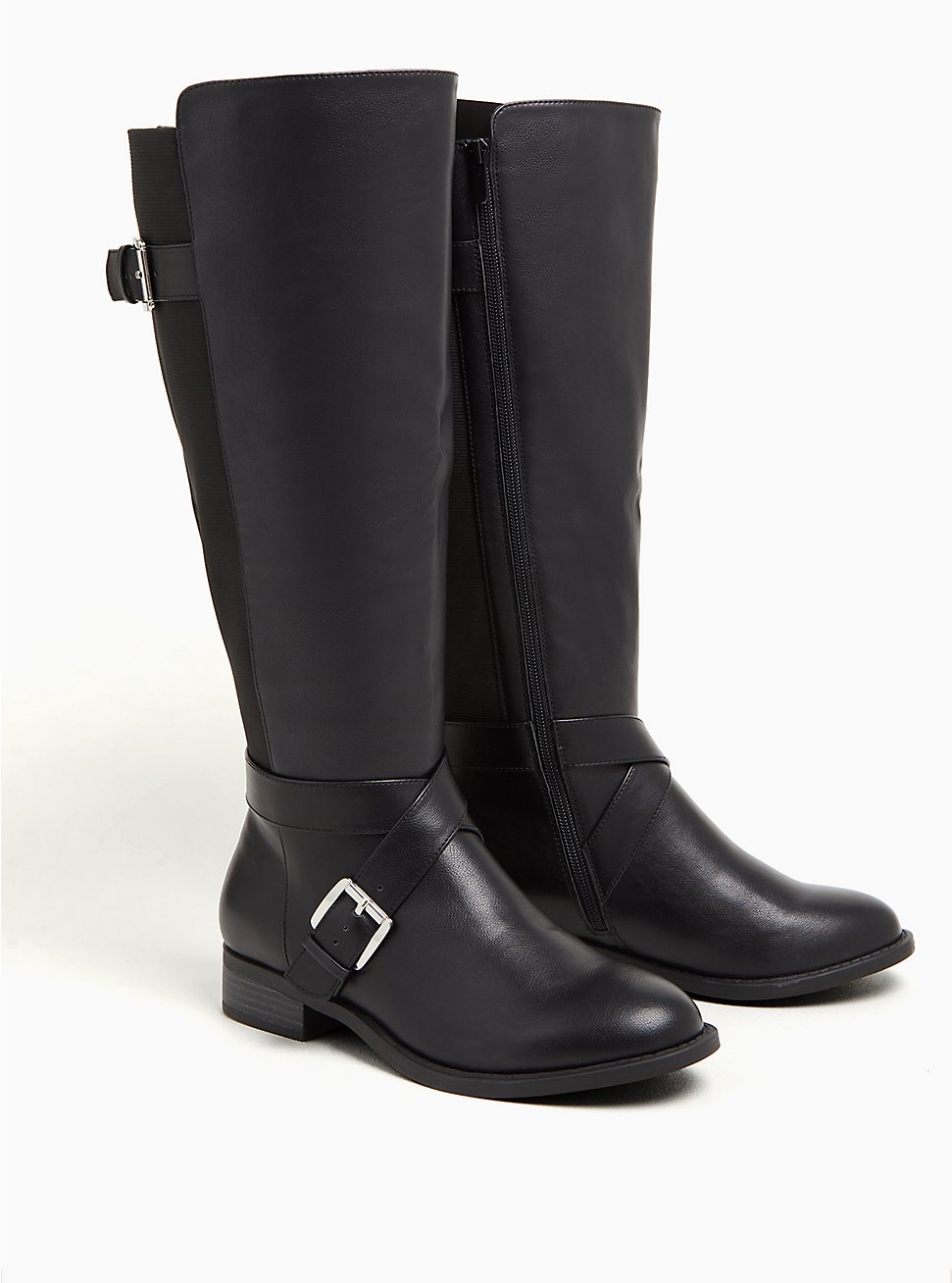 Womens Wellington Boots Buckle Slim Fit Tall Mid Calf Rain Soft Comfort UK 3-8 
