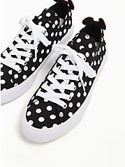 Disney Mickey Mouse Polka Dot Black Canvas Lace-Up Sneaker (WW), BLACK, alternate