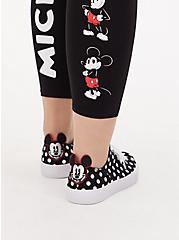 Disney Mickey Mouse Polka Dot Black Canvas Lace-Up Sneaker (WW), BLACK, hi-res
