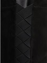 Black Faux Suede Woven Over-The-Knee Boot (WW), BLACK, alternate