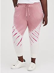 Plus Size Everyday Fleece Crop Active Jogger In Classic Fit, BCA PINK IVORY, hi-res