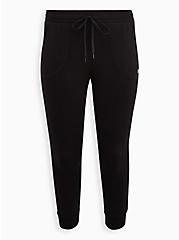 Plus Size Classic Fit Crop Active Jogger - Everyday Fleece Black, DEEP BLACK, hi-res